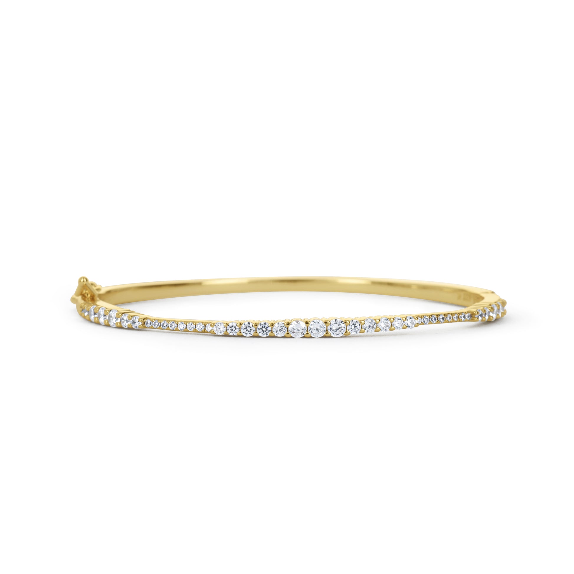 Round Graduated CZ Stone bangle bracelet from Alexandra Marks Jewelry