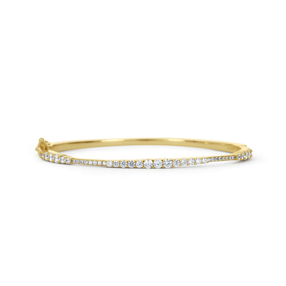 Round Graduated CZ Stone bangle bracelet from Alexandra Marks Jewelry