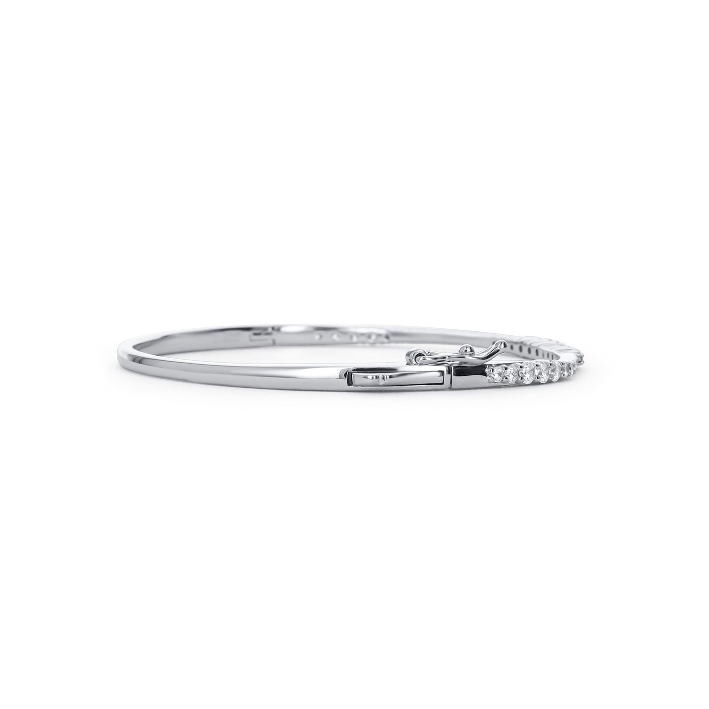 Sterling Silver Hinged Bangle Bracelet from Alexandra Marks Jewelry
