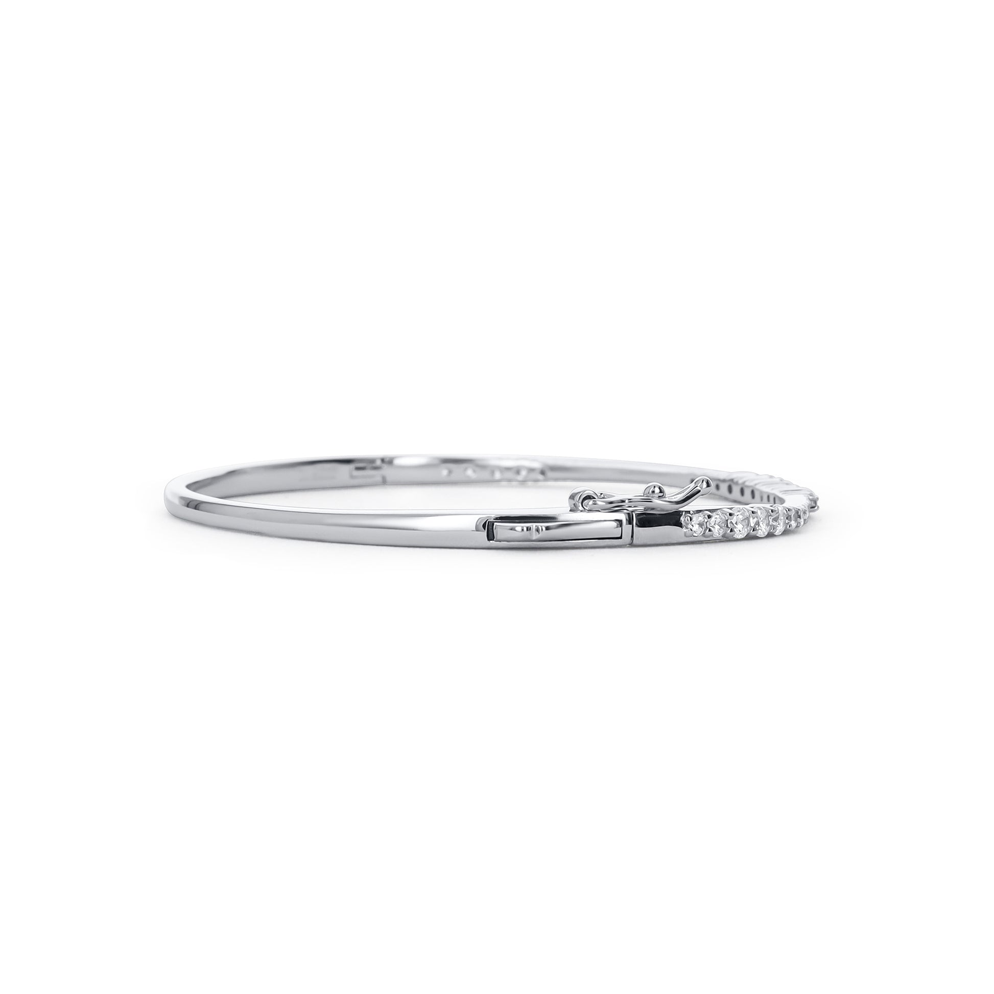Sterling Silver Hinged Bangle Bracelet from Alexandra Marks Jewelry