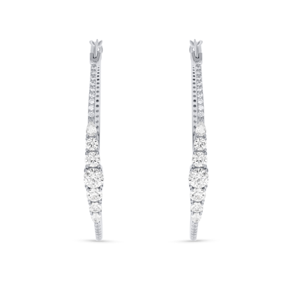 Silver Graduated Hoop Earrings from Alexandra Marks Jewelry. 