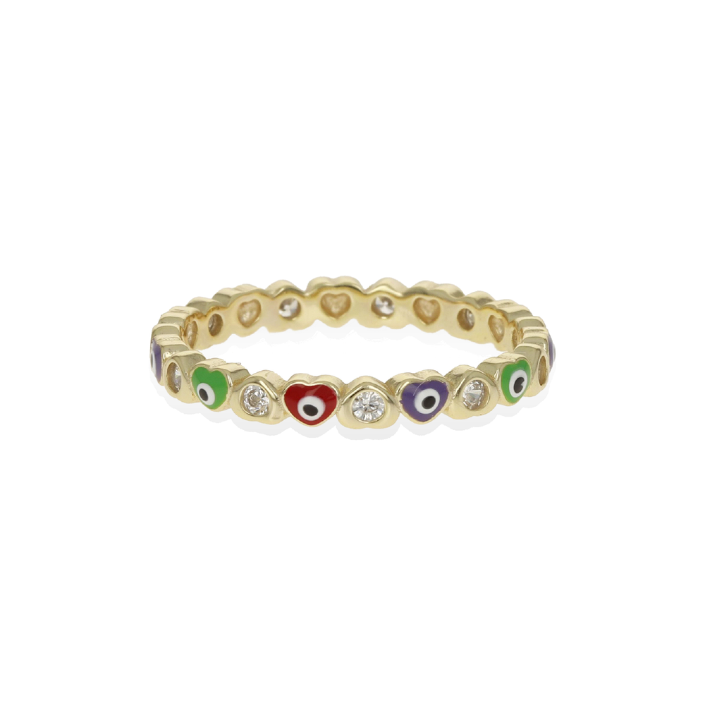 Gold Evil Eye Stacking Ring from Alexandra Marks Jewelry