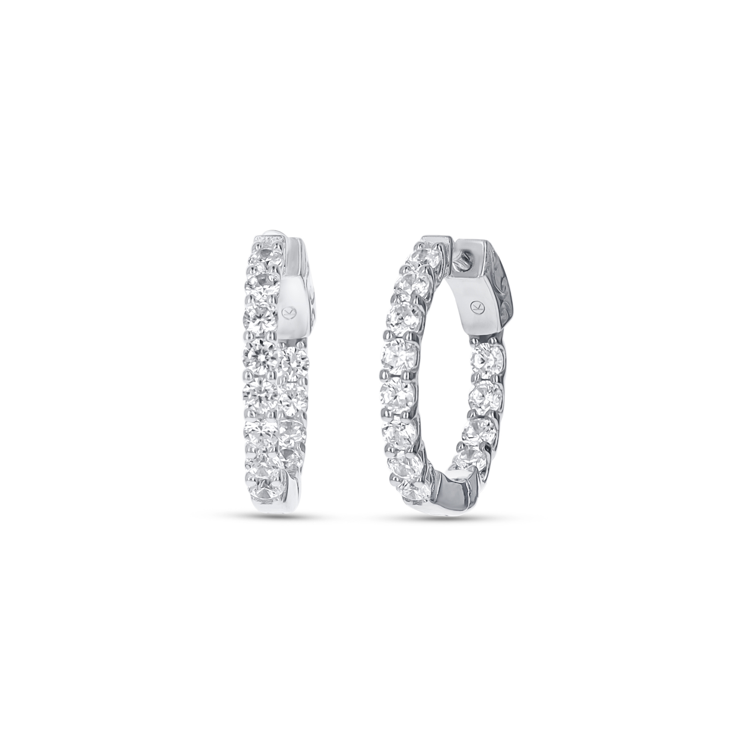 Sterling Silver Inside-Outside Hoop Earrings from Alexandra Marks Jewelry