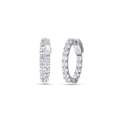 Sterling Silver Inside-Outside Hoop Earrings from Alexandra Marks Jewelry