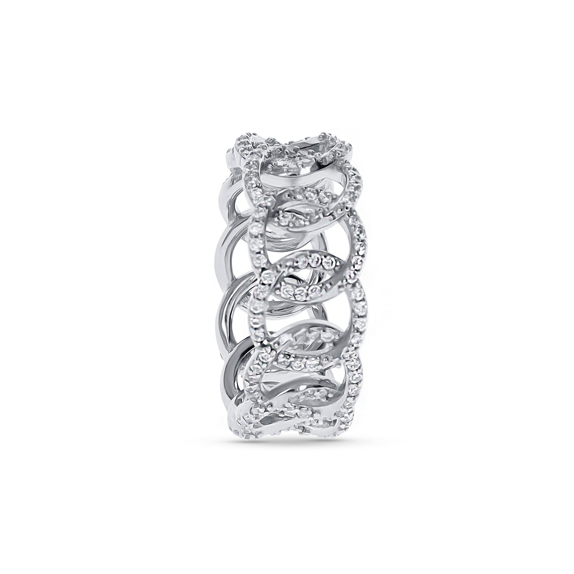 Infinity Oval Eternity Band in Silver