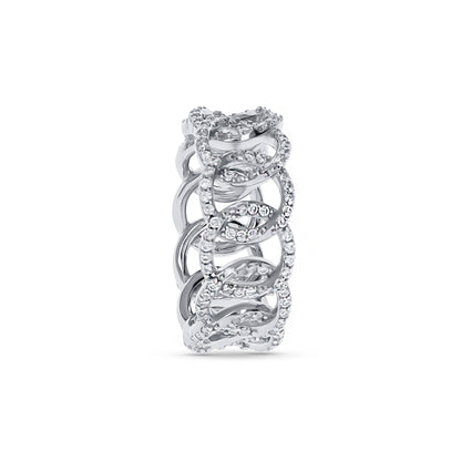 Infinity Oval Eternity Band in Silver