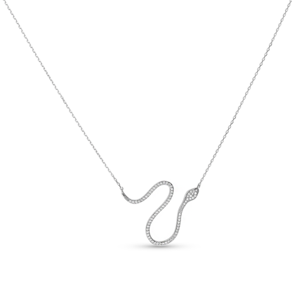 Large Sterling Silver Snake Necklace from Alexandra Marks Jewelry