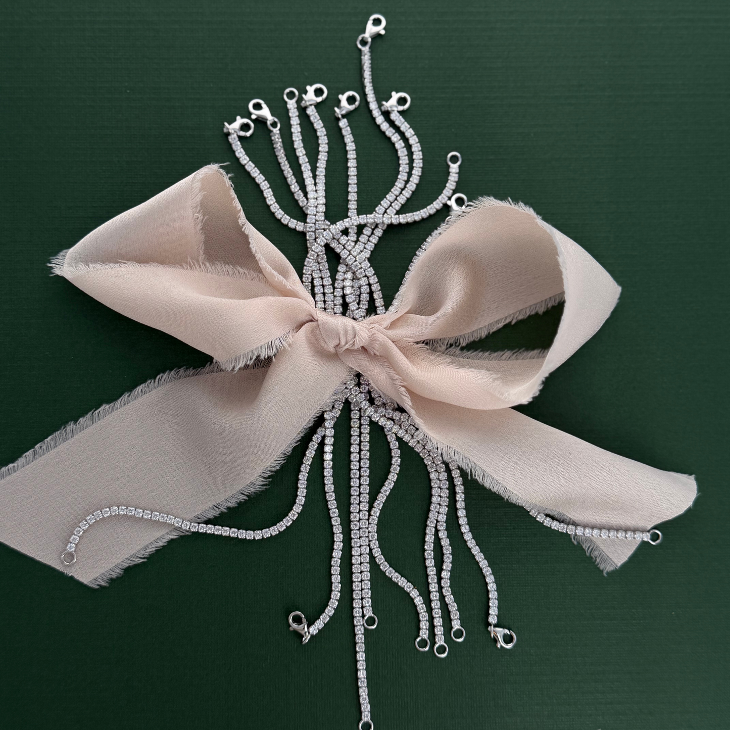 Large CZ Tennis Bracelets in Sterling Silver from Alexandra Marks Jewelry