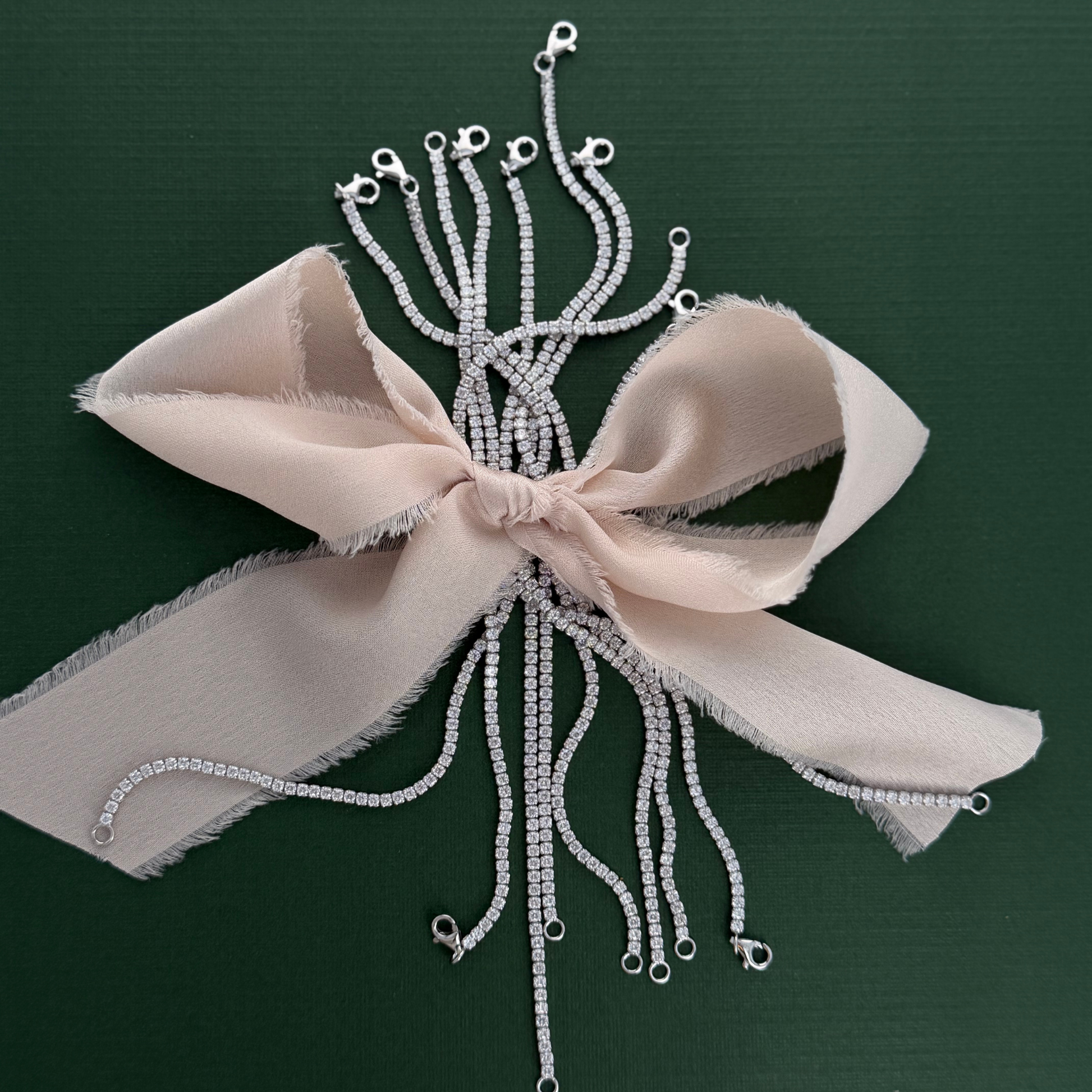 Large CZ Tennis Bracelets in Sterling Silver from Alexandra Marks Jewelry