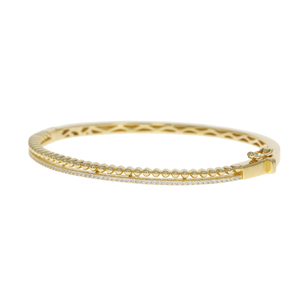Gold & CZ Bangle Bracelet from Alexandra Marks Jewelry