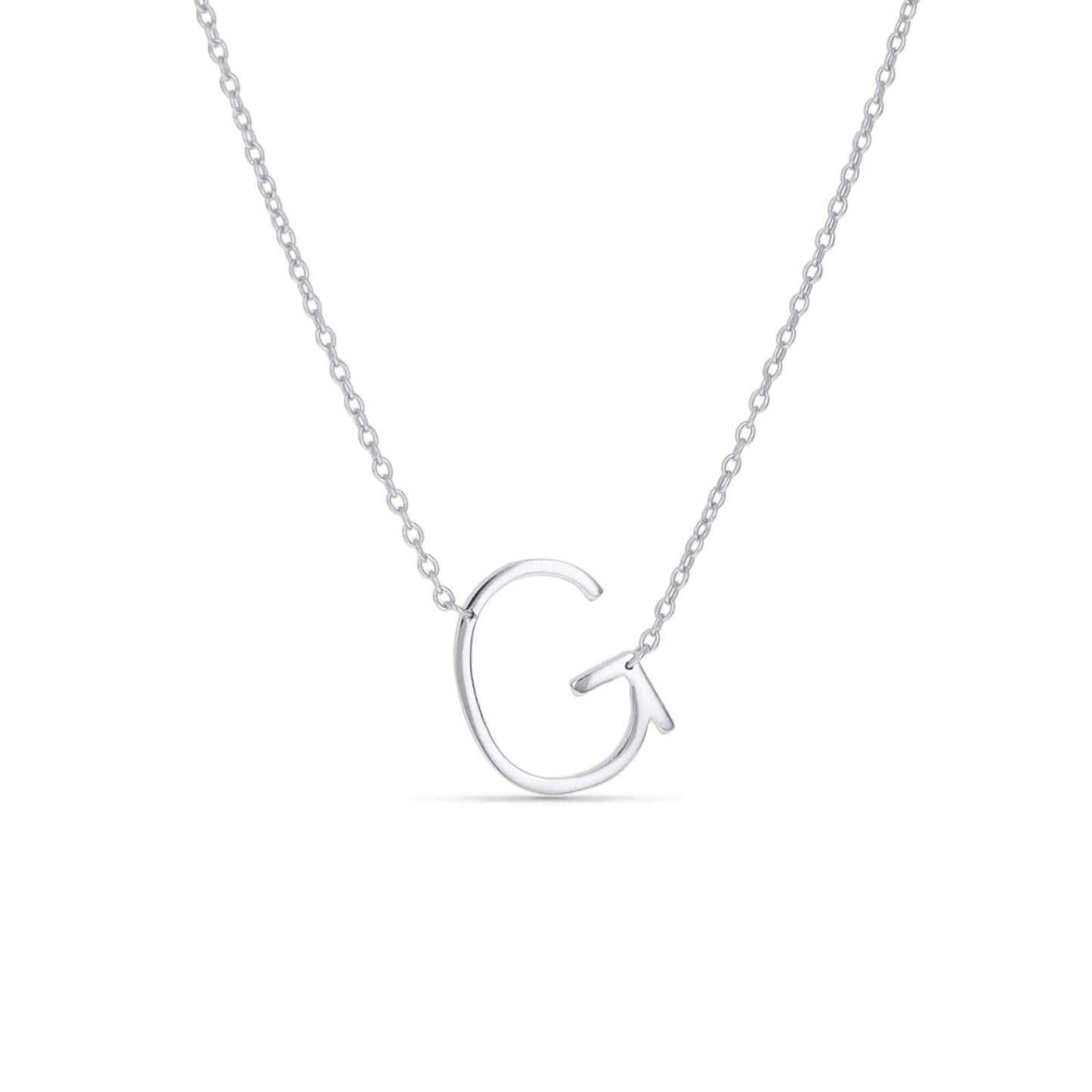 Silver Letter G Necklace from Alexandra Marks Jewelry