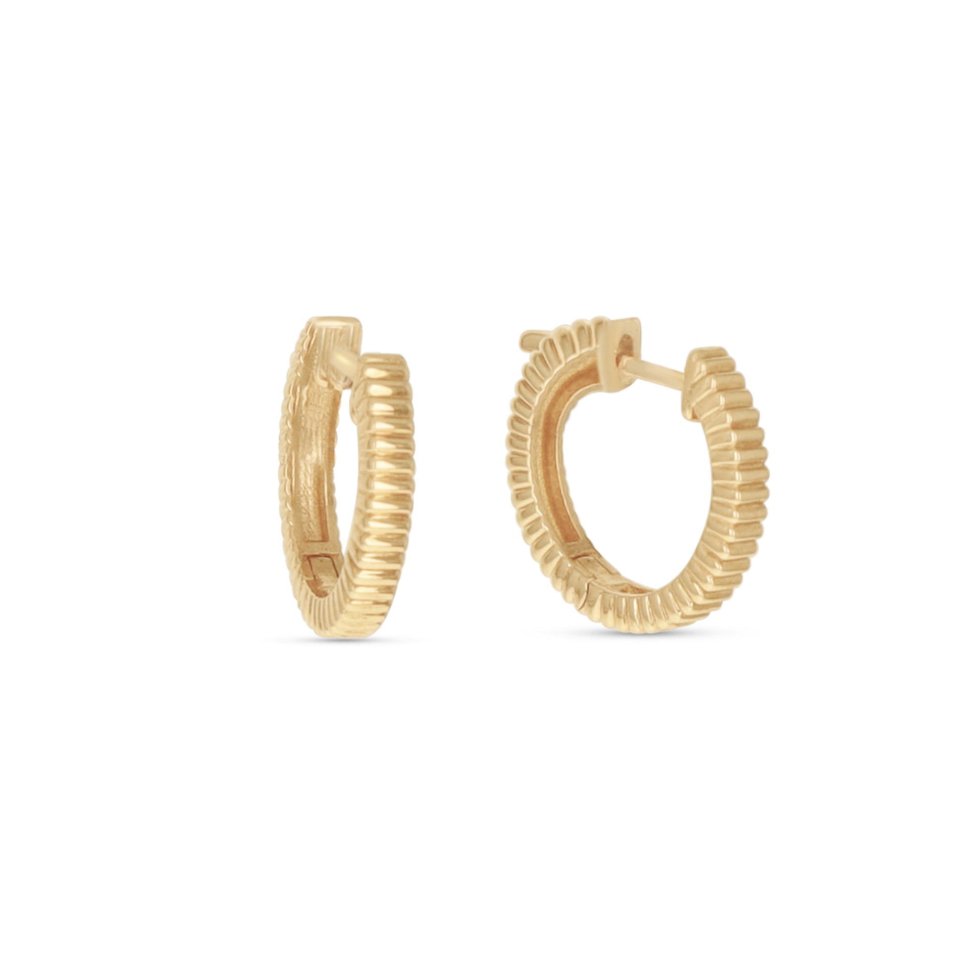 14kt Gold Lined Hoop Earrings from Alexandra Marks Jewelry