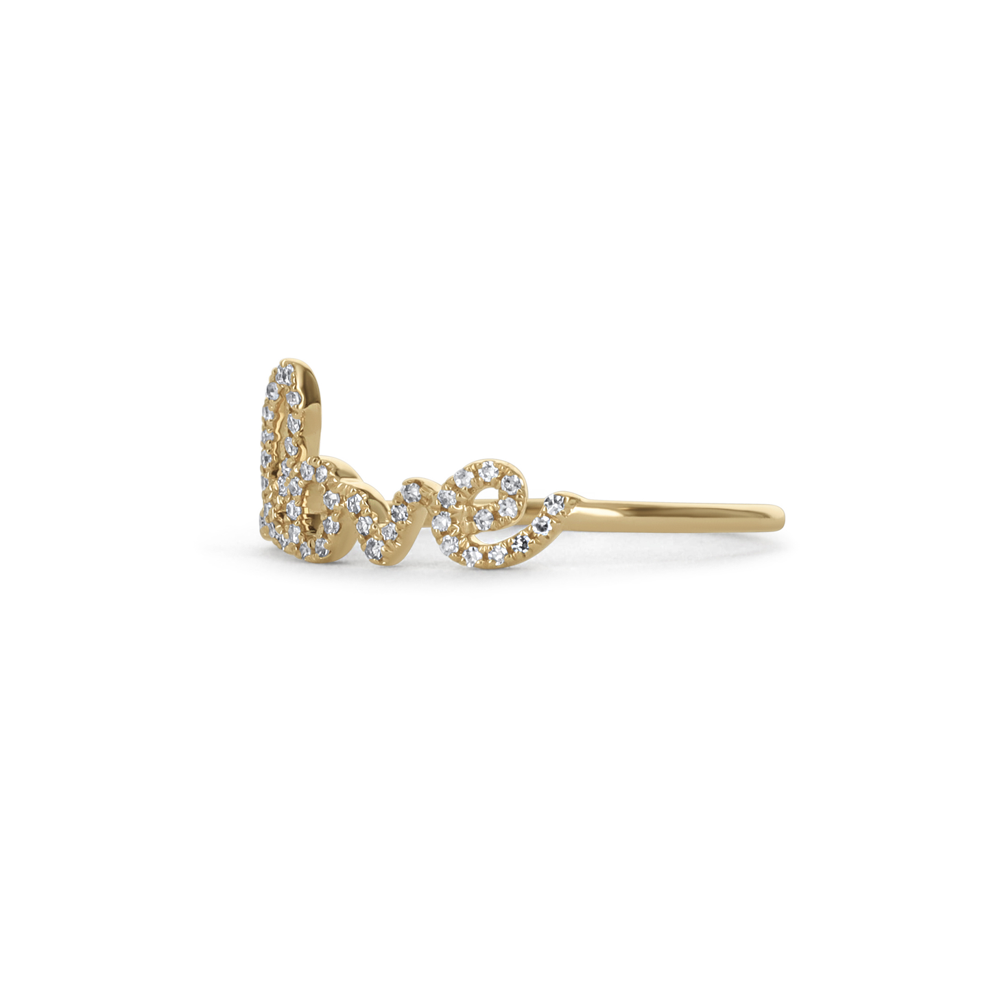 Diamond Love Ring in 14kt Yellow Gold 