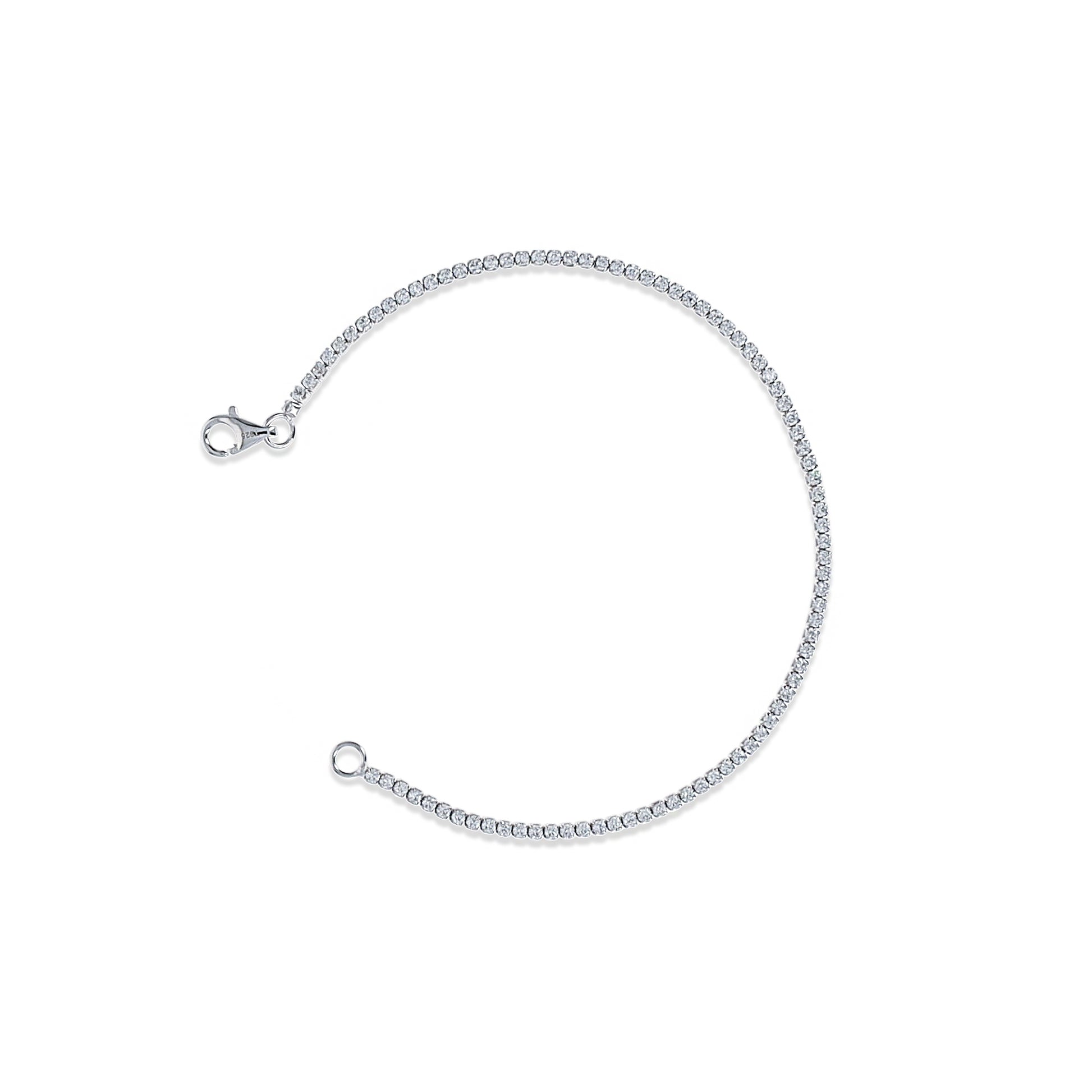 Classic Affordable CZ Sterling Silver Tennis Bracelet 