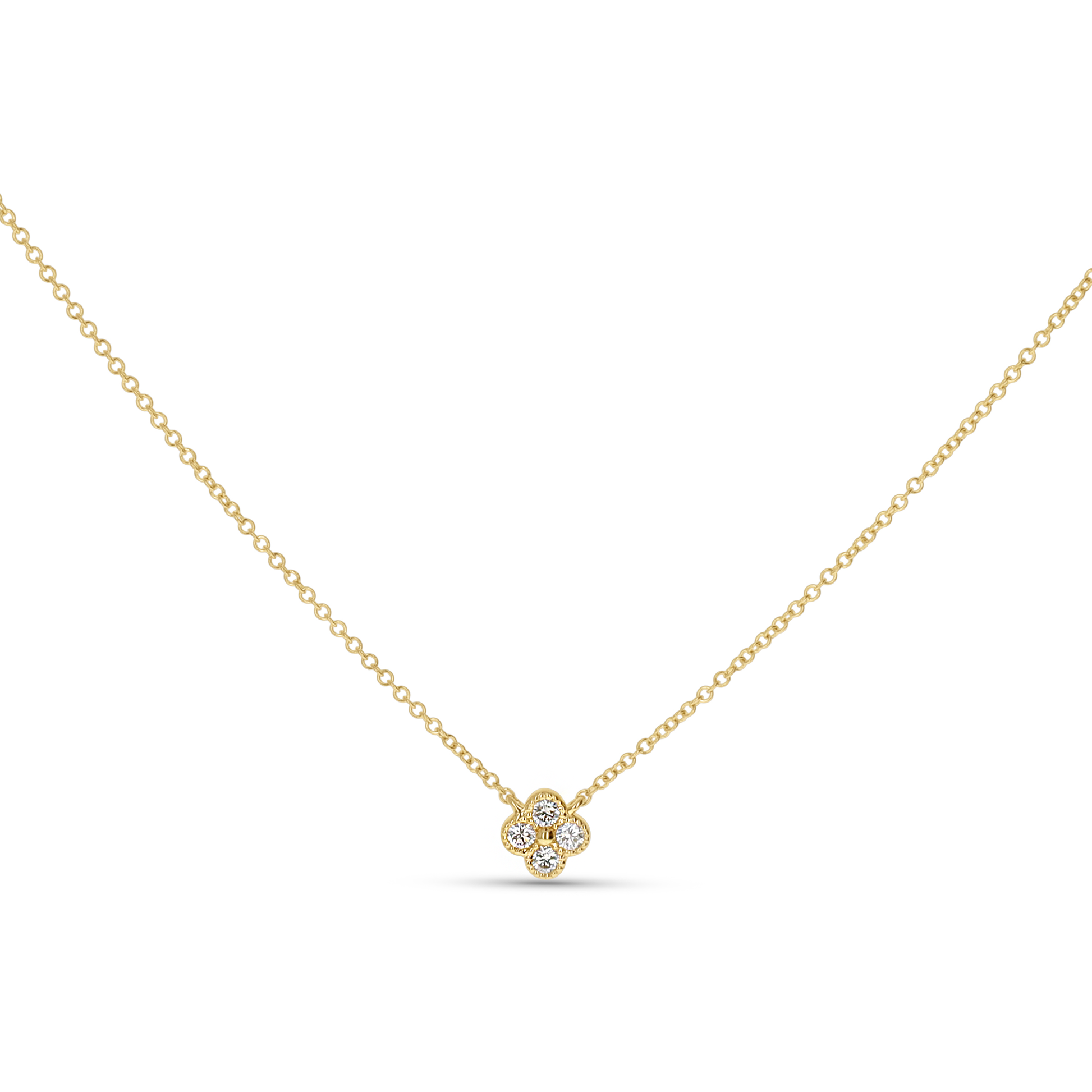 Mini Diamond Clover Necklace from Alexandra Marks Jewelry