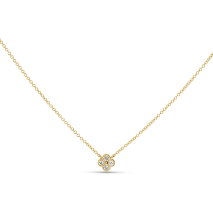 Mini Diamond Clover Necklace from Alexandra Marks Jewelry