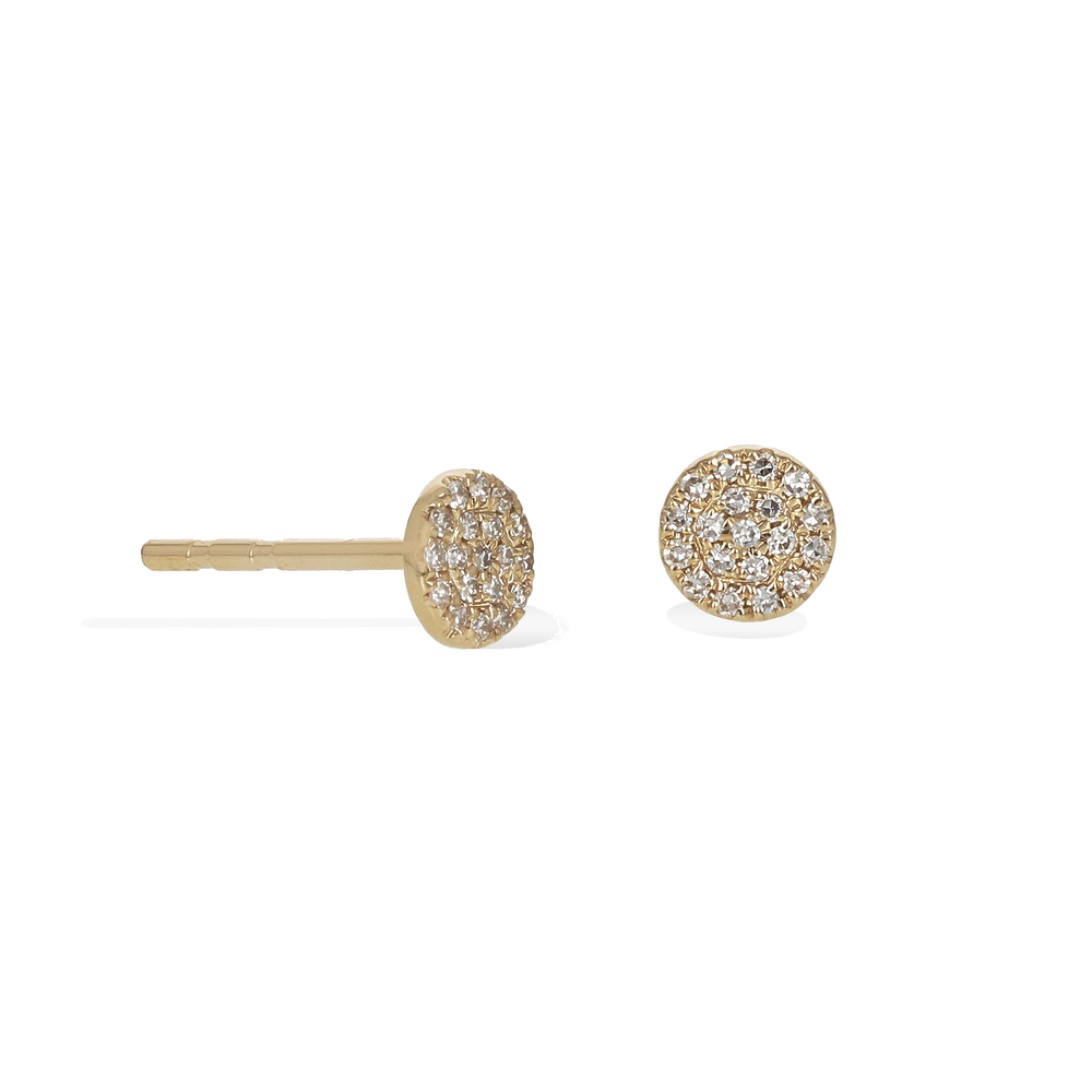 14kt Yellow Gold 5mm Diamond Round Stud Earrings from Alexandra Marks Jewelry
