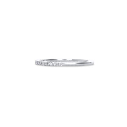 Simple Bezel Set Diamond Ring in 14kt White Gold