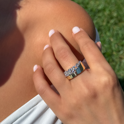 Statement CZ Gold Ring 