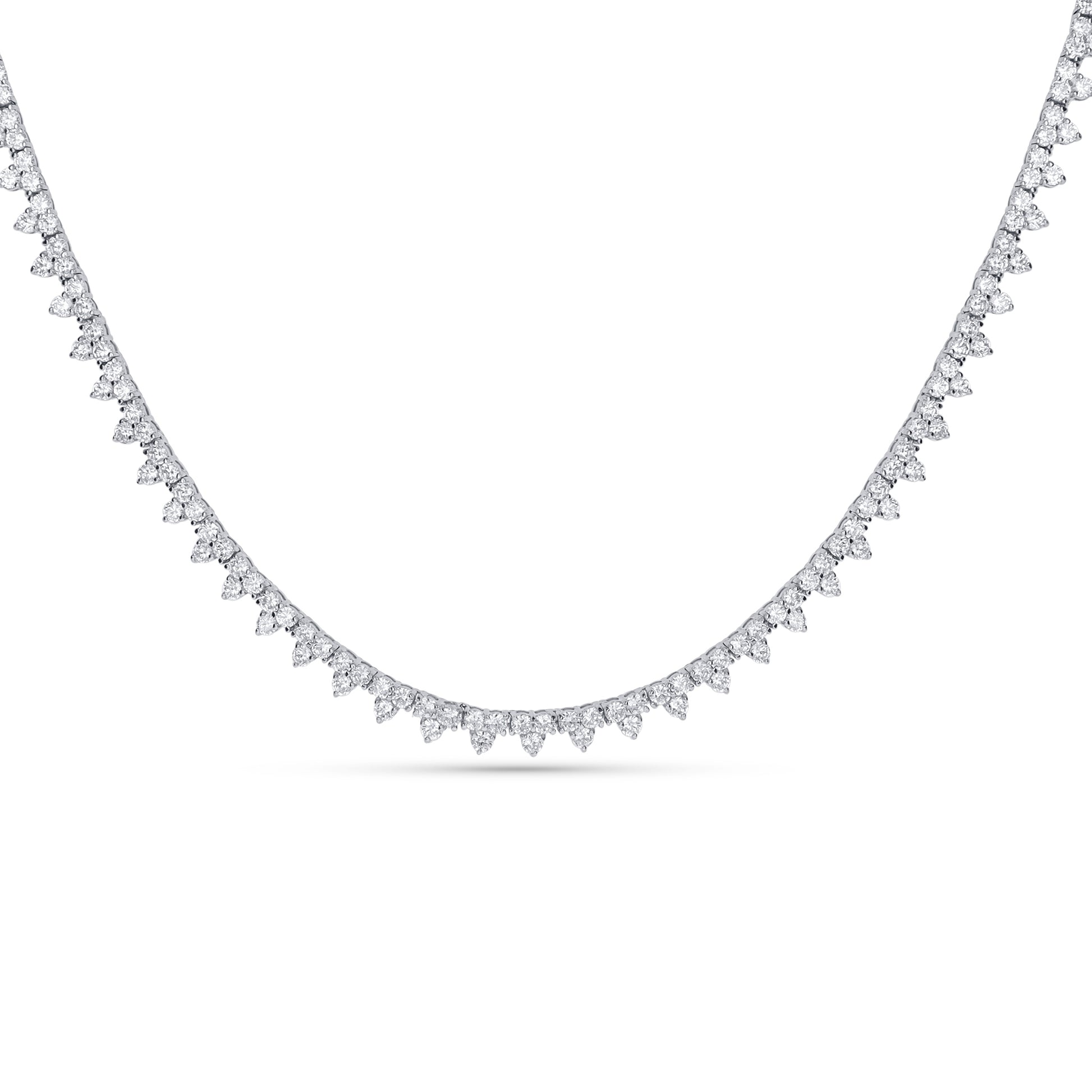 Riveria CZ Statement Tennis Necklace in Sterling Silver from Alexandra Marks Jewelry. 
