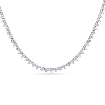 Riveria CZ Statement Tennis Necklace in Sterling Silver from Alexandra Marks Jewelry. 