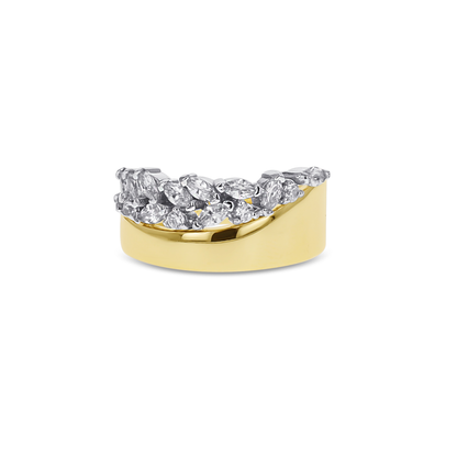 Modern Cigar Ring in Gold From Alexandra Marks Jewelry