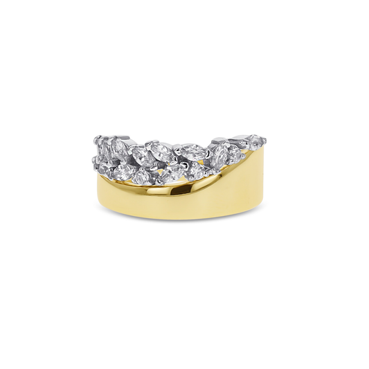 Modern Cigar Ring in Gold From Alexandra Marks Jewelry