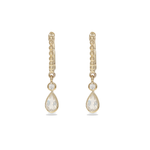 Moonstone Charm 14k Gold Hoop Earrings from Alexandra Marks Jewelry