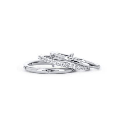 Triple Stacked Silver Connected Ring Set From Alexandra Marks jewelry