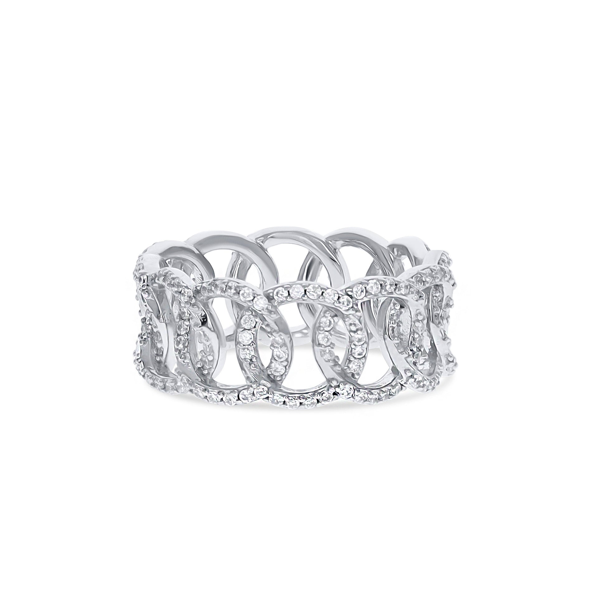 Interlocking Oval CZ Eternity Band from Alexandra Marks Jewelry