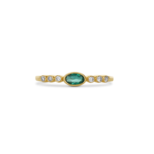 Emerald Vintage Diamond Ring from Alexandra Marks Jewelry