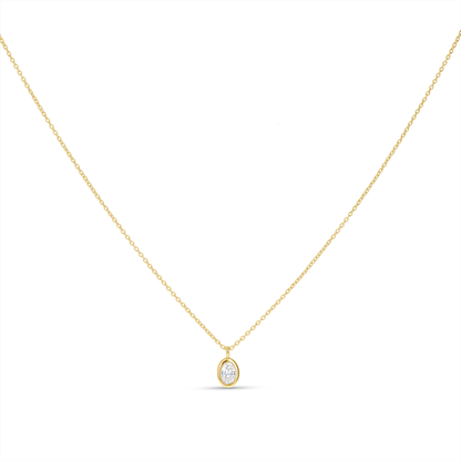 Classic Oval CZ Necklace in Gold from Alexandra Marks Jewelry. 