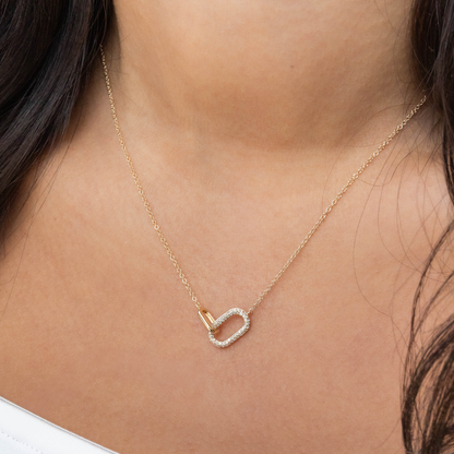 Interlocking Oval Necklace in Gold