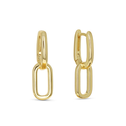 Gold Chain Link Drop Earrings | Alexandra Marks Jewelry