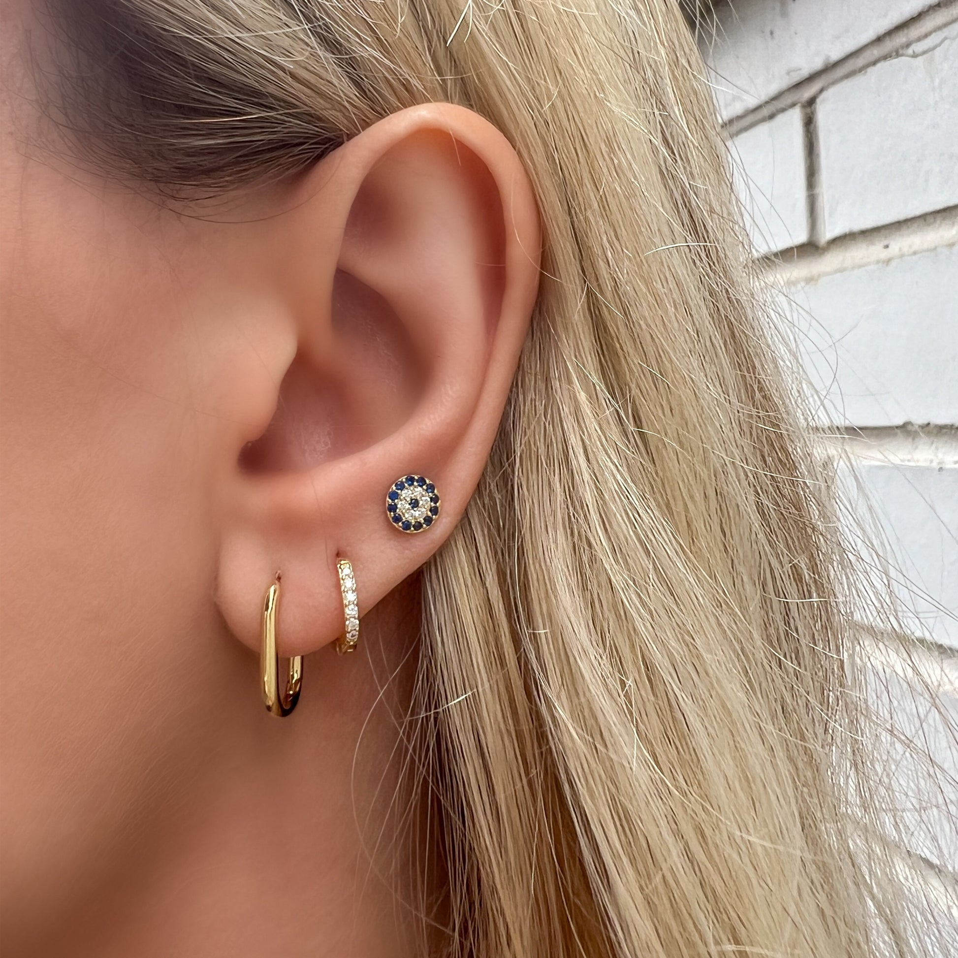 Gold Oval Hoop Earrings