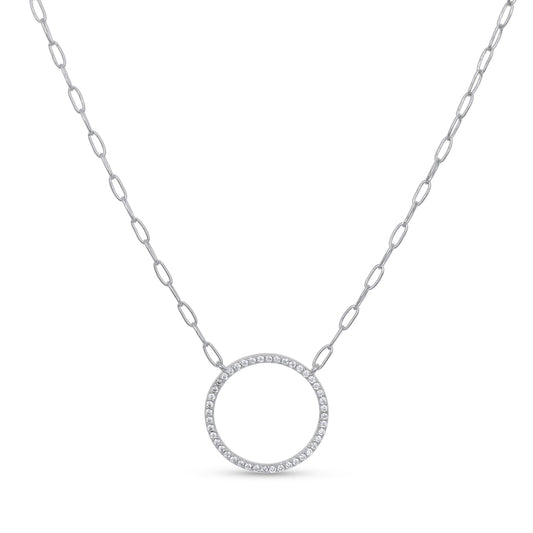 Open Circle Necklace in Silver - Alexandra Marks Jewelry