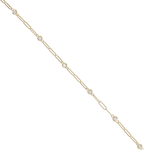 Diamond Paperclip Link Chain Bracelet in 14k Yellow Gold from Alexandra Marks Jewelry