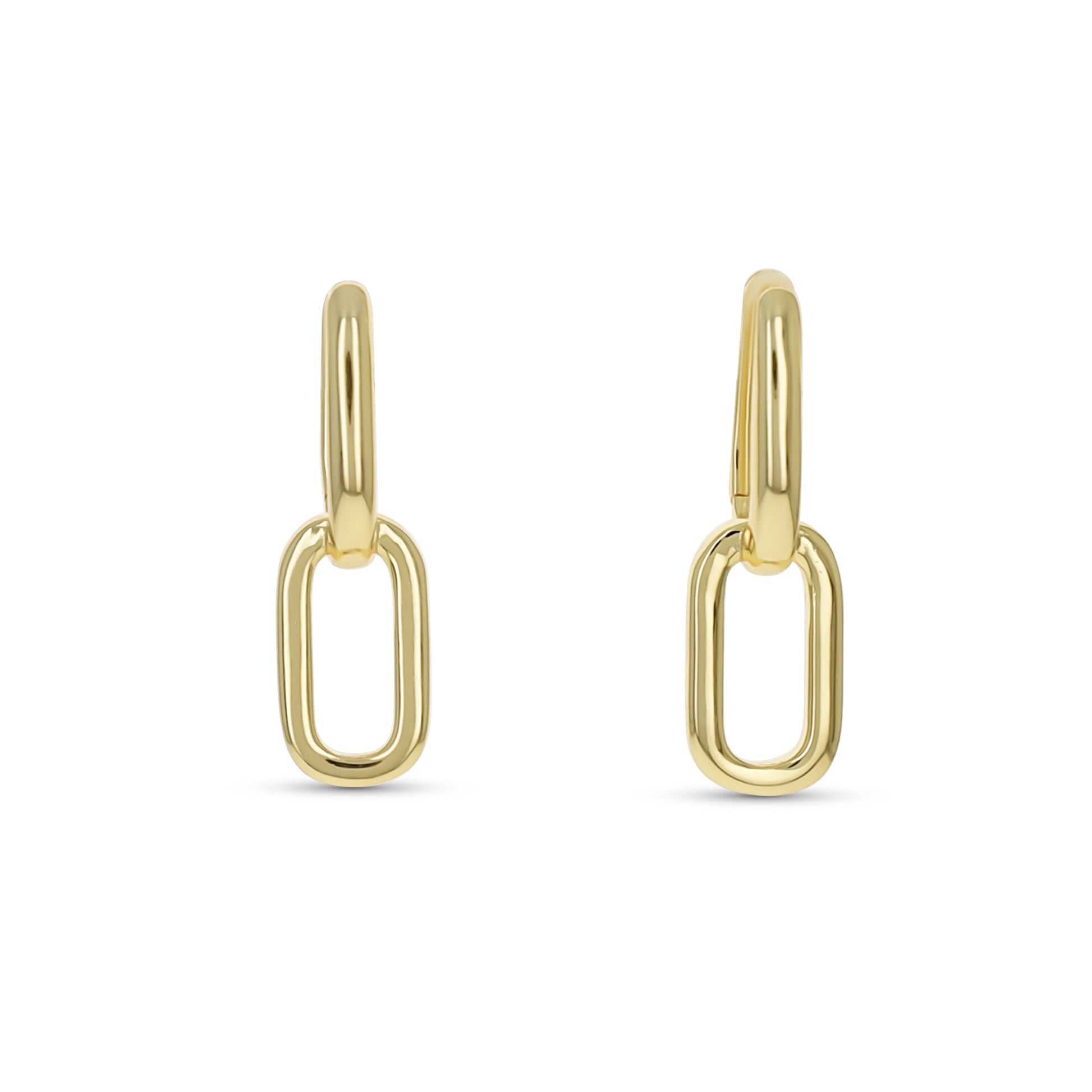 Gold Statement Link Earrings Alexandra Marks Jewelry