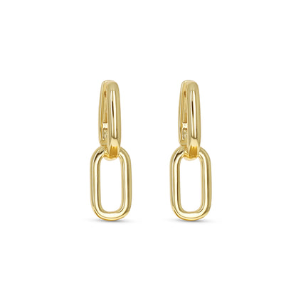 Chain Link Drop Earrings in Gold from Alexandra Marks Jewelry Chicago