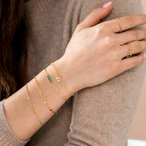 Permanent Jewelry in gold from Alexandra Marks