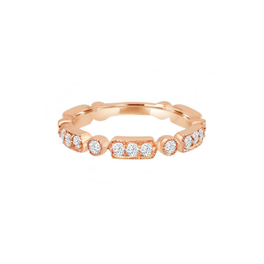 Rose Gold Diamond Wedding Ring From Alexandra Marks Jewelry