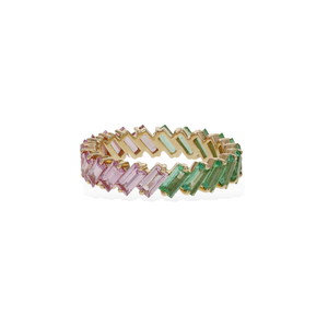 
            
                Load image into Gallery viewer, Gemstone Sapphire &amp;amp; Emerald Eternity Band from Alexandra Marks Jewelry
            
        