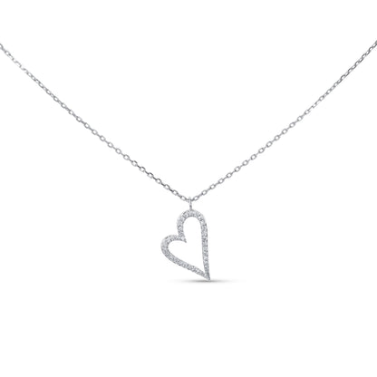 Sideways Diamond Heart Necklace - Alexandra Marks Jewelry