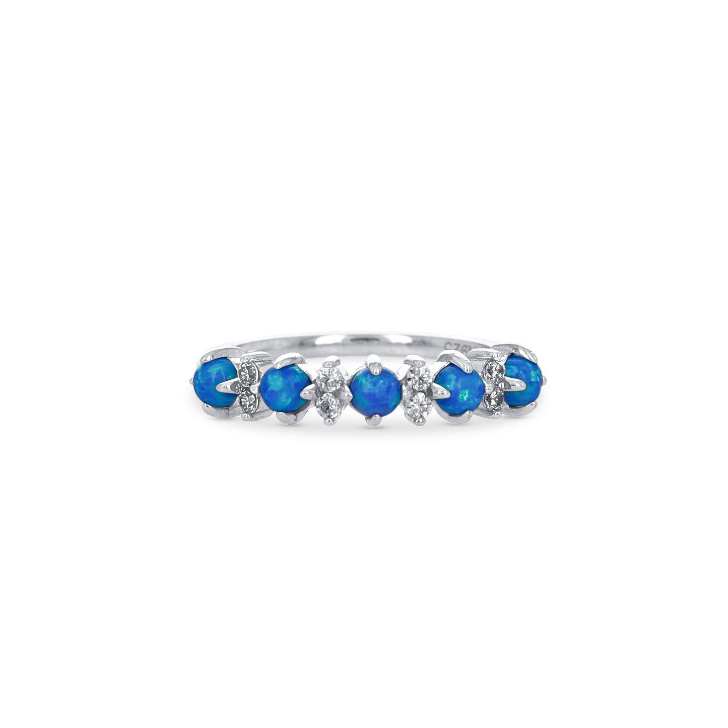 Blue Opal Ring in Silver from Alexandra Marks Jewelry