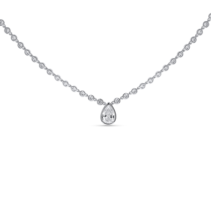 Pear Drop Tennis Necklace