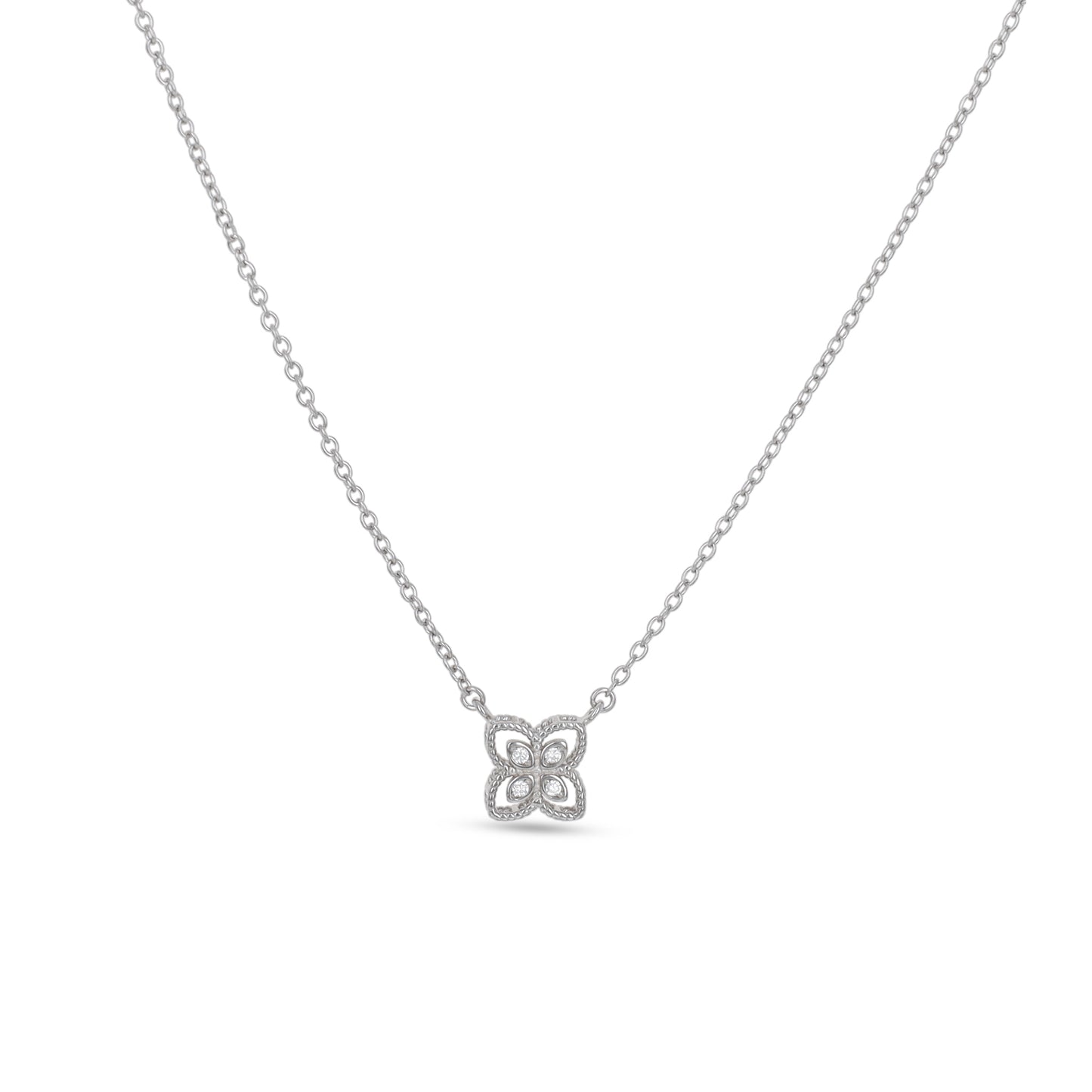 Silver Clover Necklace from Alexandra Marks Jewelry