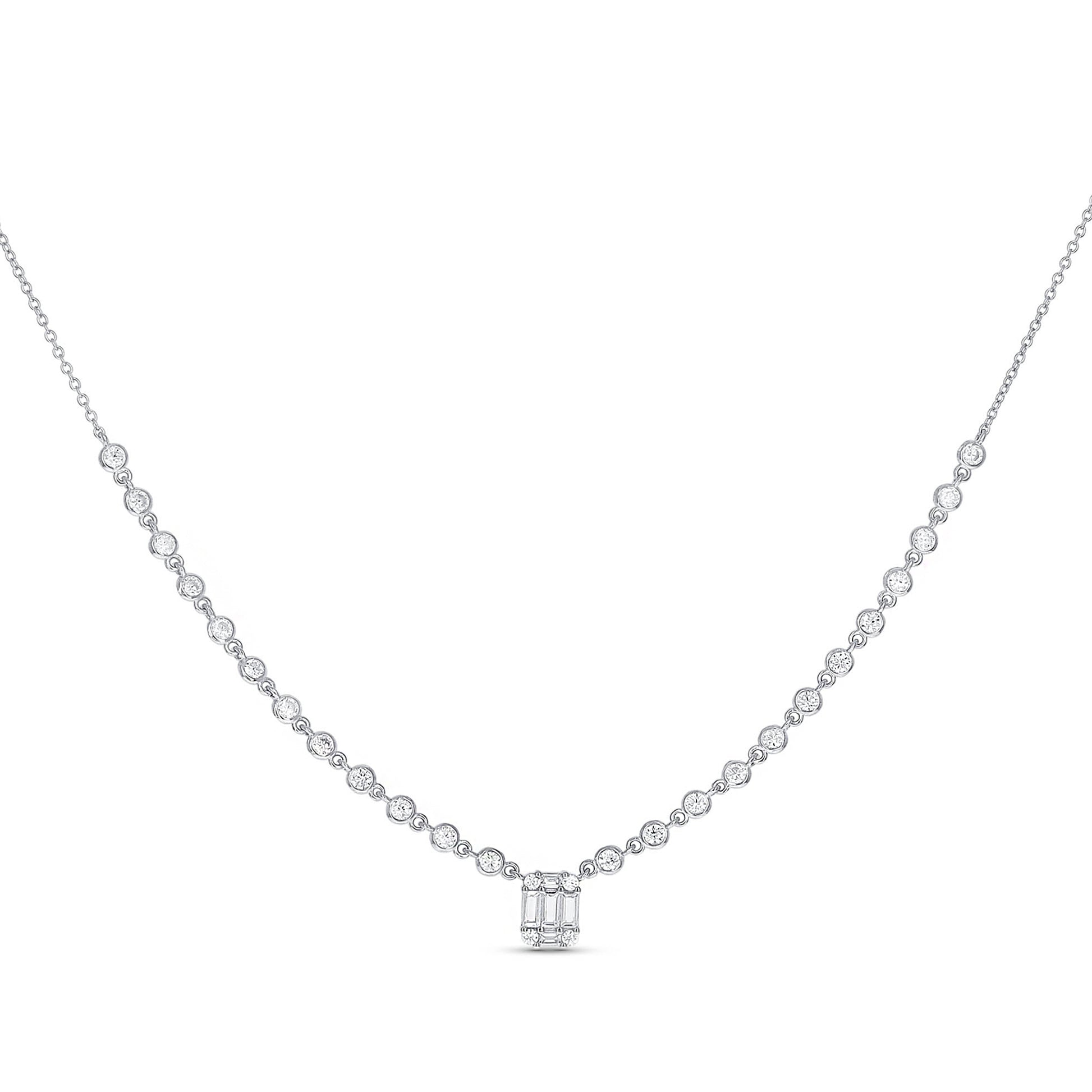 Dainty Tennis Necklace in Silver from Alexandra Marks Jewelry