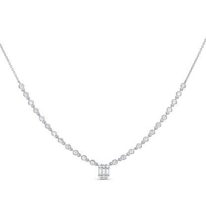 Dainty Tennis Necklace in Silver from Alexandra Marks Jewelry