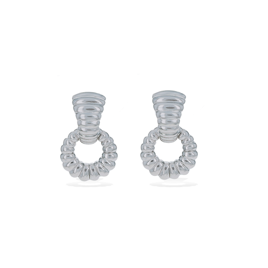 Silver Door Knocker Earrings