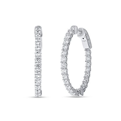 Sterling Silver Inside-Outside Hoop Earrings from Alexandra Marks Jewelry. 